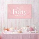 Search for 40th birthday banners Girly
