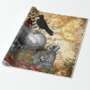 Search for vintage halloween wrapping paper Raven
