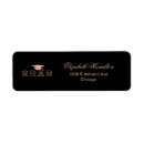 Search for black gold foil return address labels Elegant