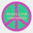 Search for peace love and happiness stickers Retro