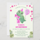 Search for girl dinosaur birthday invitations Wild one
