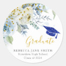 Search for blue and gold graduation stickers Elegant