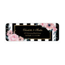 Search for pink stripe return address labels Bridal shower