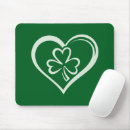 Search for st patrick day funny mousepads Clover
