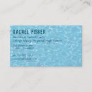 Search for swimming pool business cards Aqua blue