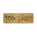 Search for gold 50th return address labels Elegant