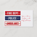 Search for blue fire business cards Police