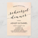 Search for blush rehearsal dinner invitations Calligraphy