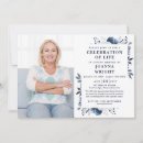 Search for navy blue funeral invitations In loving memory