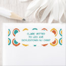 Search for mid century return address labels Turquoise