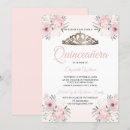 Search for light pink quinceanera invitations Floral