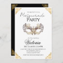 Search for white masquerade ball invitations Gold