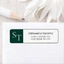 Search for green and black return address labels Minimalist