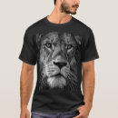 Search for black white lion mens tshirts Animal