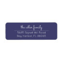 Search for navy and white return address labels Blue