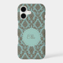 Search for aqua damask iphone cases Feminine