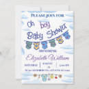 Search for whimsical baby boy shower invitations Blue gingham