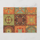 Search for indian patterns postcards Green