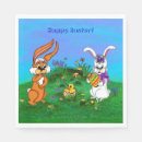 Search for happy easter napkins Rabbit