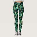Search for green leaf pattern leggings Illustration