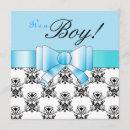 Search for damask baby boy shower invitations Black