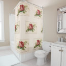 Search for red rose shower curtains Vintage floral