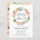 Search for peony baby shower invitations Watercolor