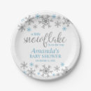 Search for snowflake plates Winter baby shower