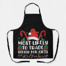 Search for funny sister aprons Santa