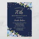 Search for blue 70th birthday invitations Floral
