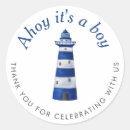 Search for nautical lighthouse stickers Ahoy its a boy