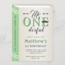 Search for gentleman birthday invitations Mr onederful