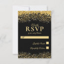 Search for black and gold rsvp cards Formal