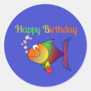 Search for happy fish stickers Birthday