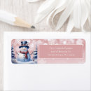 Search for winter woodland return address labels Snowflakes