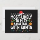 Search for basketball christmas invitations Santa