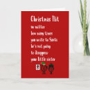 Search for funny brother christmas cards Sister