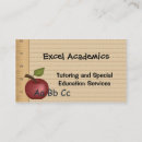 Search for special education business cards Educational service