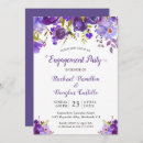Search for purple engagement party invitations Flowers