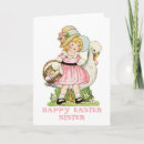 Search for vintage easter bonnet postcards Girl