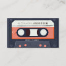 Search for cassette tape business cards Music industry