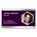 Search for purple house business cards Real estate agent