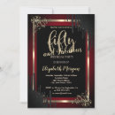 Search for red and black 50th birthday invitations Glitter