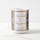 Search for faux glitter mugs Black and gold