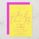 Search for pink and yellow wedding invitations Minimalist