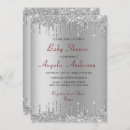 Search for gold silver baby shower invitations Glitter