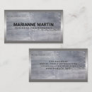 Search for sheet metal business cards Metallic