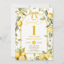 Search for lemon birthday invitations Sweet one
