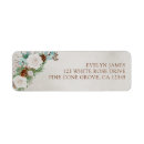 Search for white roses return address labels Greenery