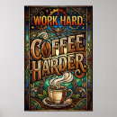 Search for work harder posters Typography
